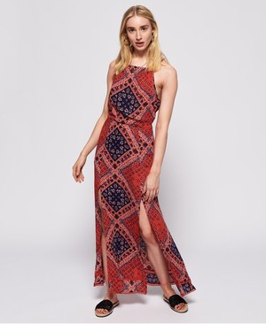 Superdry Boho Maxi Női Ruhák Piros | YHRIB7695